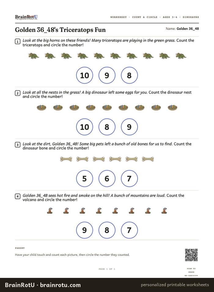Dino Count — Ages 2½–3