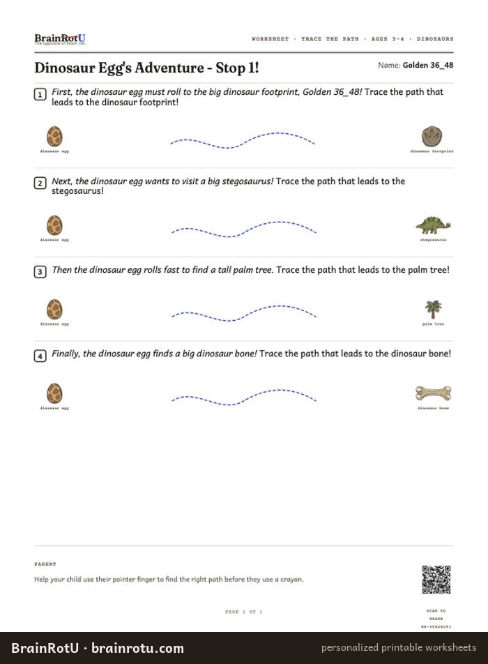 Dino Trace — Follow the Path (2–3)
