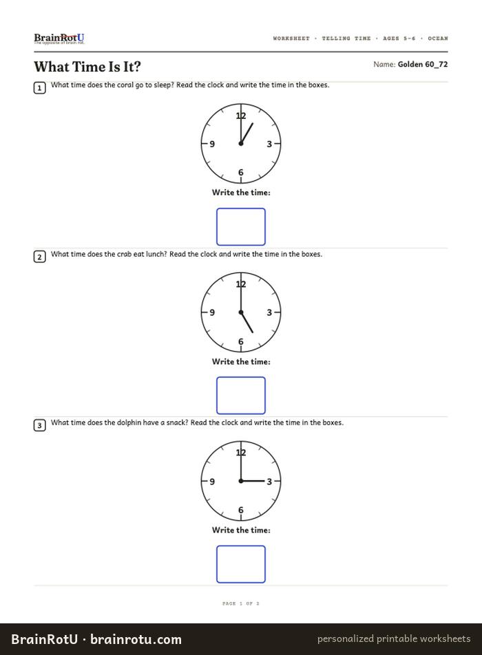 Ocean Clocks — What Time Is It? (5–6)